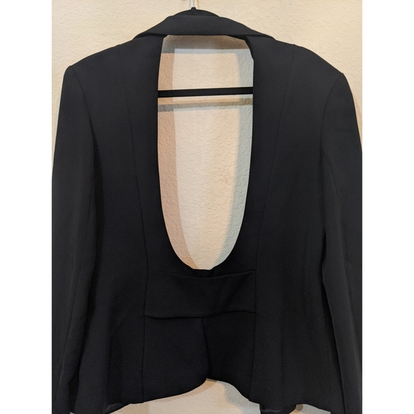 Vintage Back Cutout Cache Black Blazer NWT - Picture 4 of 8